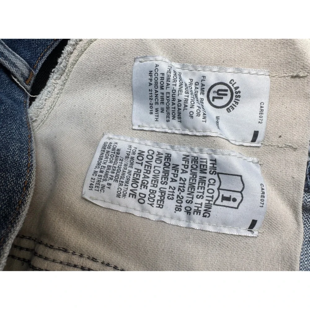 Wrangler FR Flame Resistant 13 Original Fit Jeans Mens 46x32 Denim 10FR13MWZ